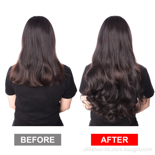 24 Inches Wavy Clip In Colored  Hair Extensions For Women Synthetic Clip Extensions Heat Resistant Fiber 4 Clips In One Piece